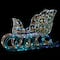 26&#x22; 3D Iridescent Sleigh with 105 Cool White UL LED Lights